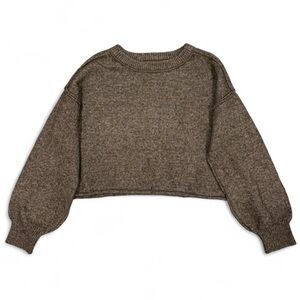 SO cropped oversized rolled sweater